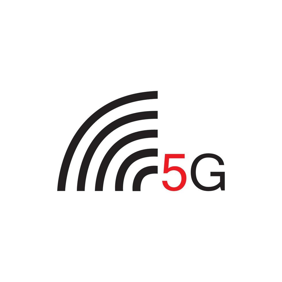 5g icono vector diseño plano