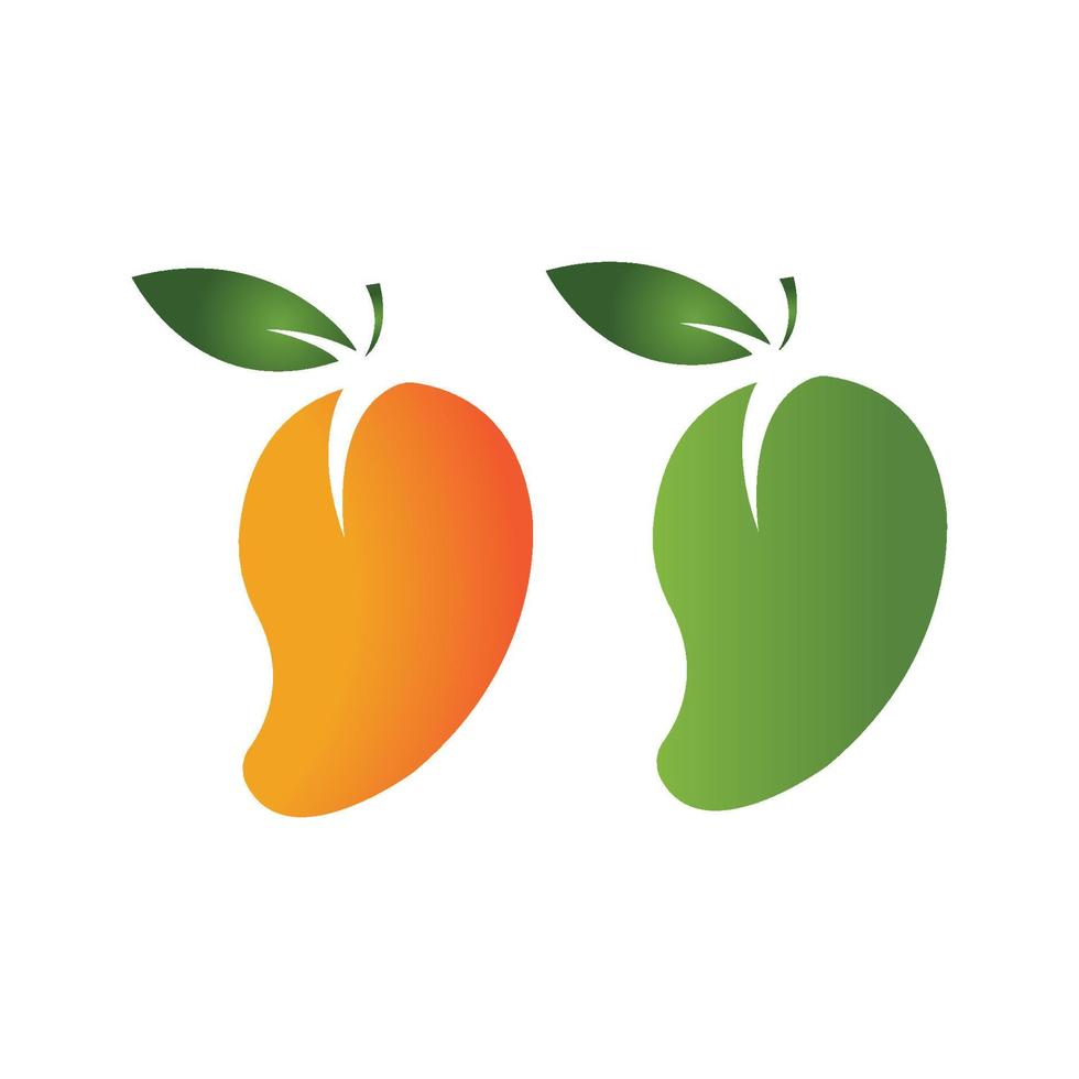 Diseño de ilustración de icono de vector de fruta de mango