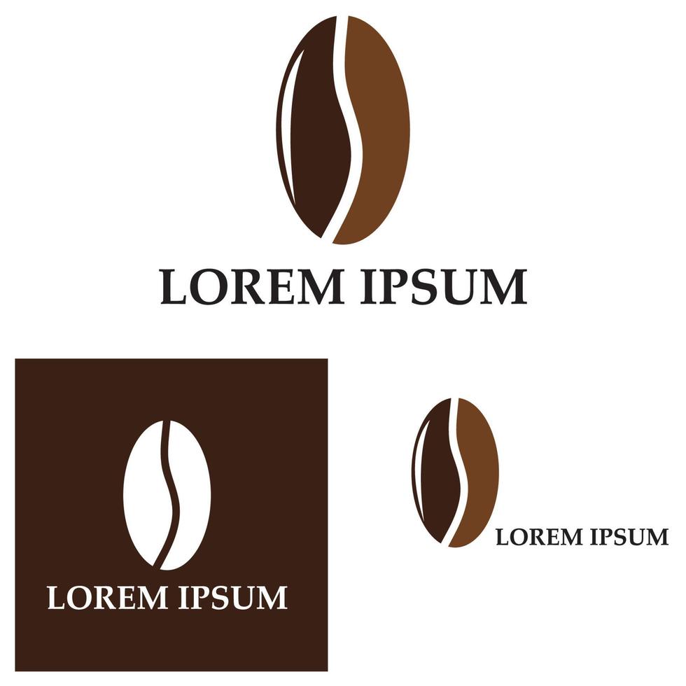 coffee bean icon vector illustration template