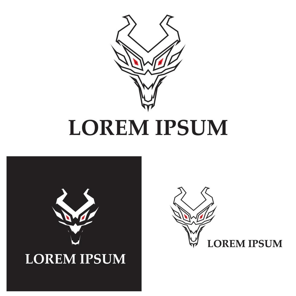 Dragon vector icon illustration logo