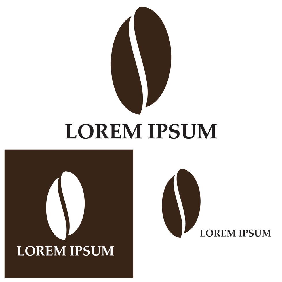 coffee bean icon vector illustration template