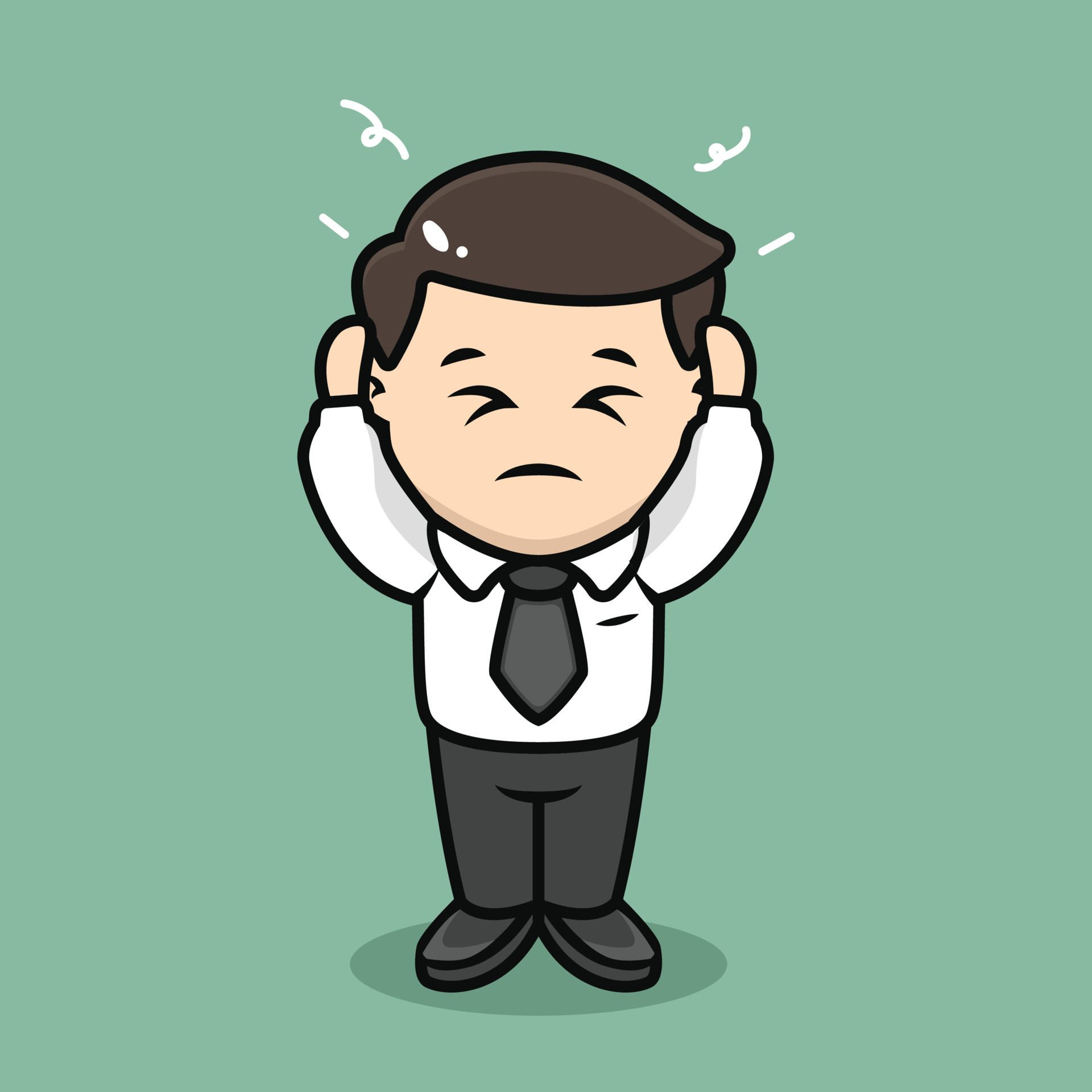 Stressed business man 5143596 Vector Art at Vecteezy