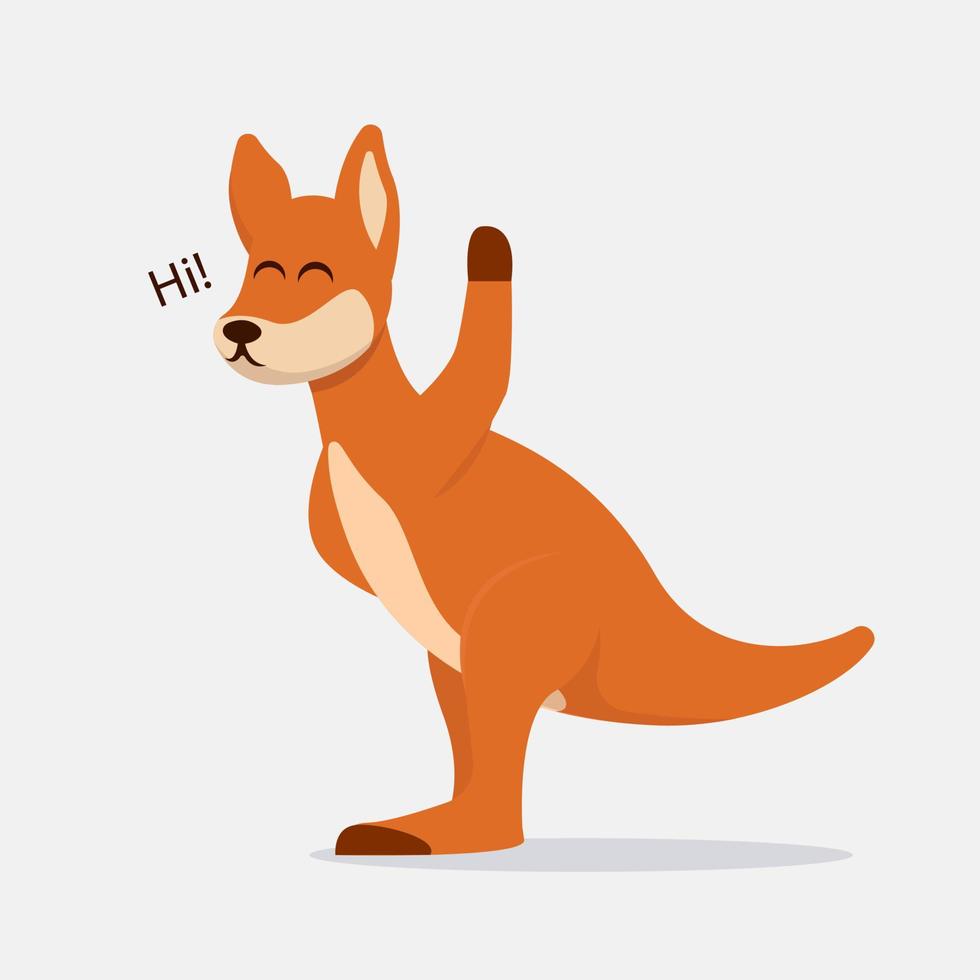 Kangaroo cute mascot vector