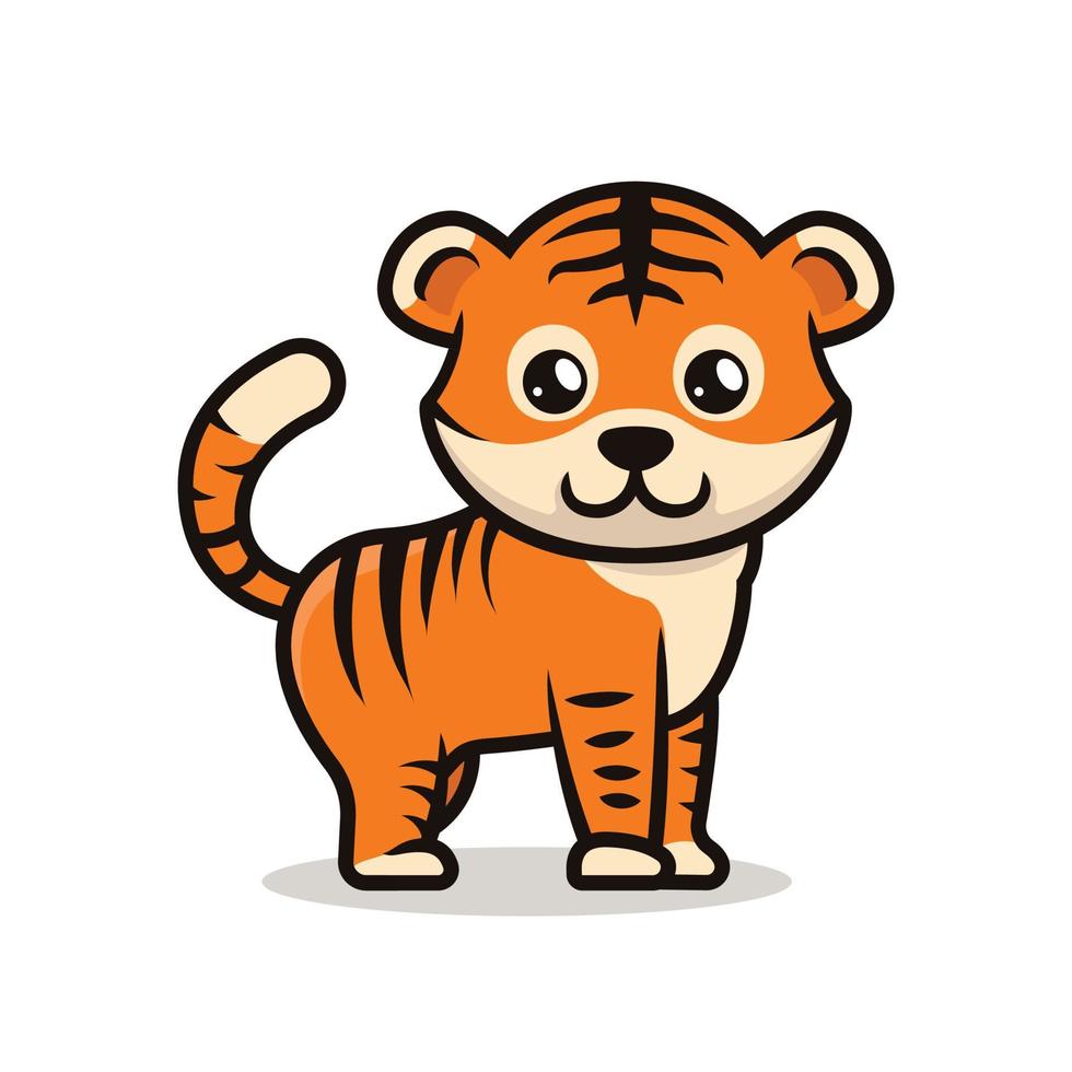 lindo tigre bebé vector