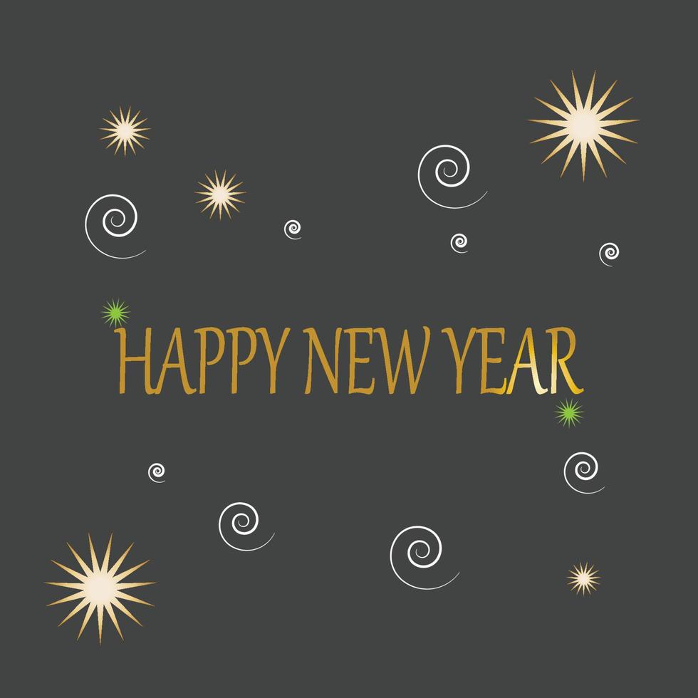 Happy new year design template vector