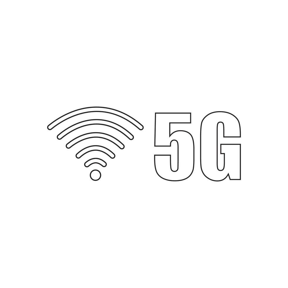 5g icono vector diseño plano