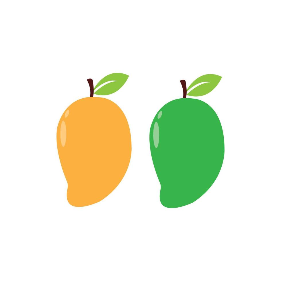 Diseño de ilustración de icono de vector de fruta de mango