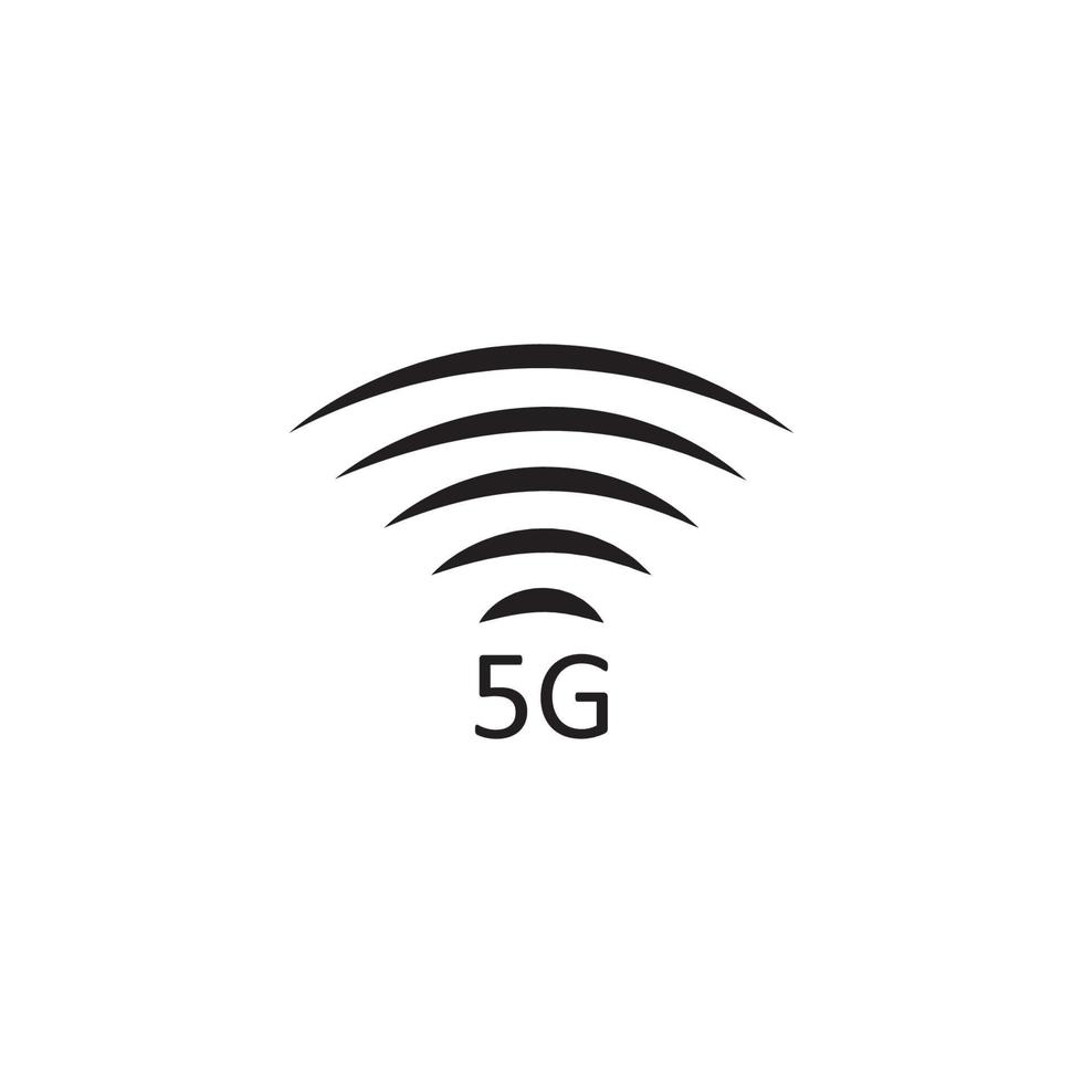 5g icono vector diseño plano