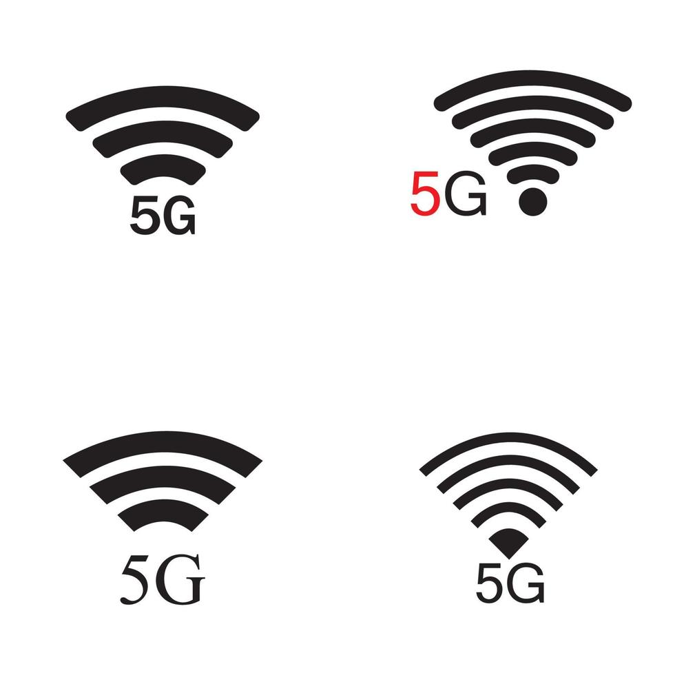 5g icono vector diseño plano