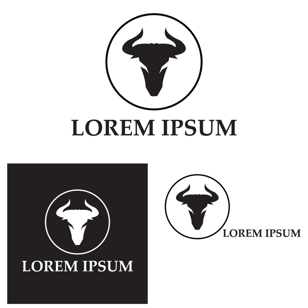 Bull horn logo and symbol template icons app vector