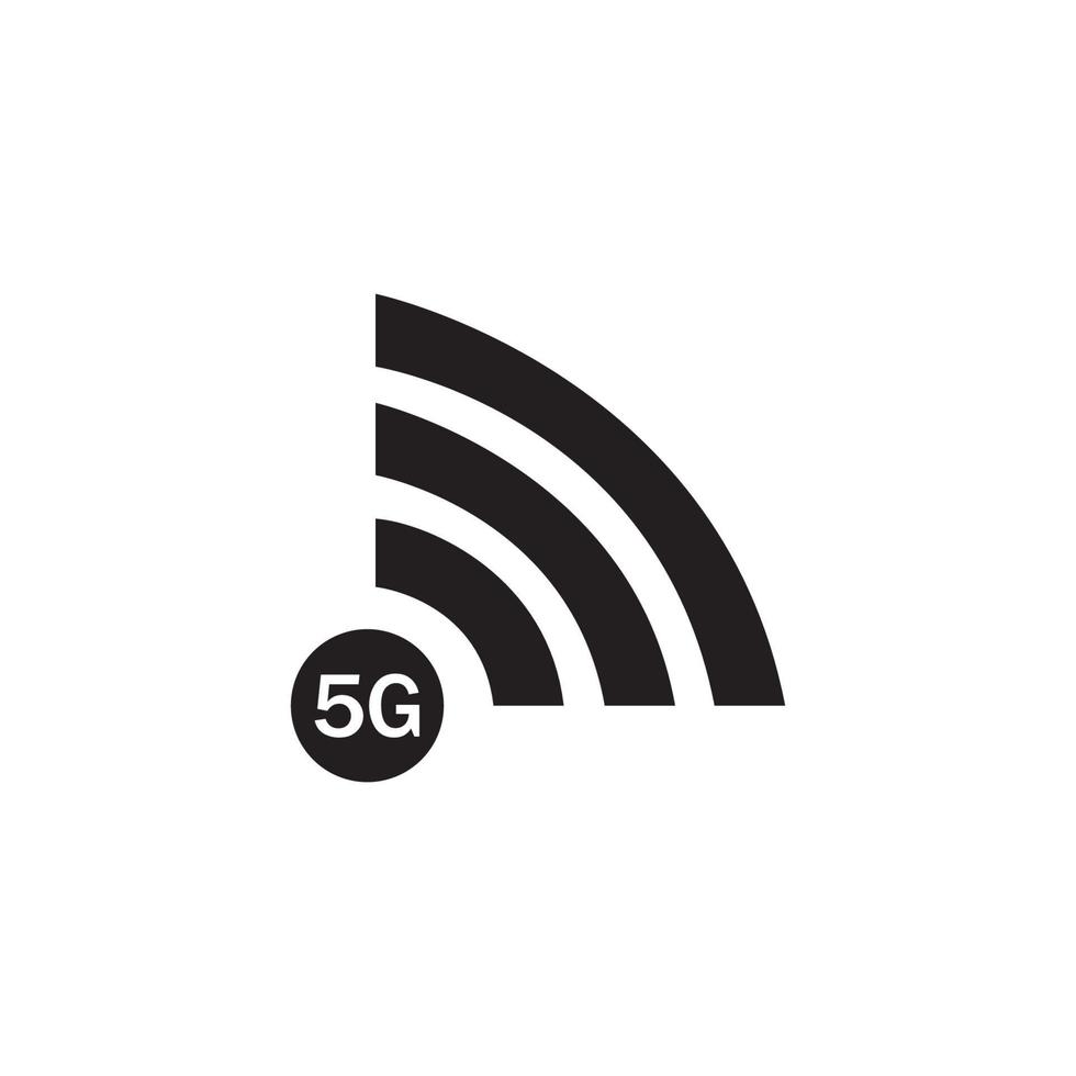 5g icono vector diseño plano