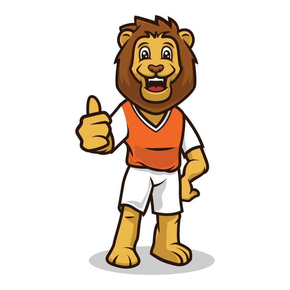 Lion smile cute mascot design vector