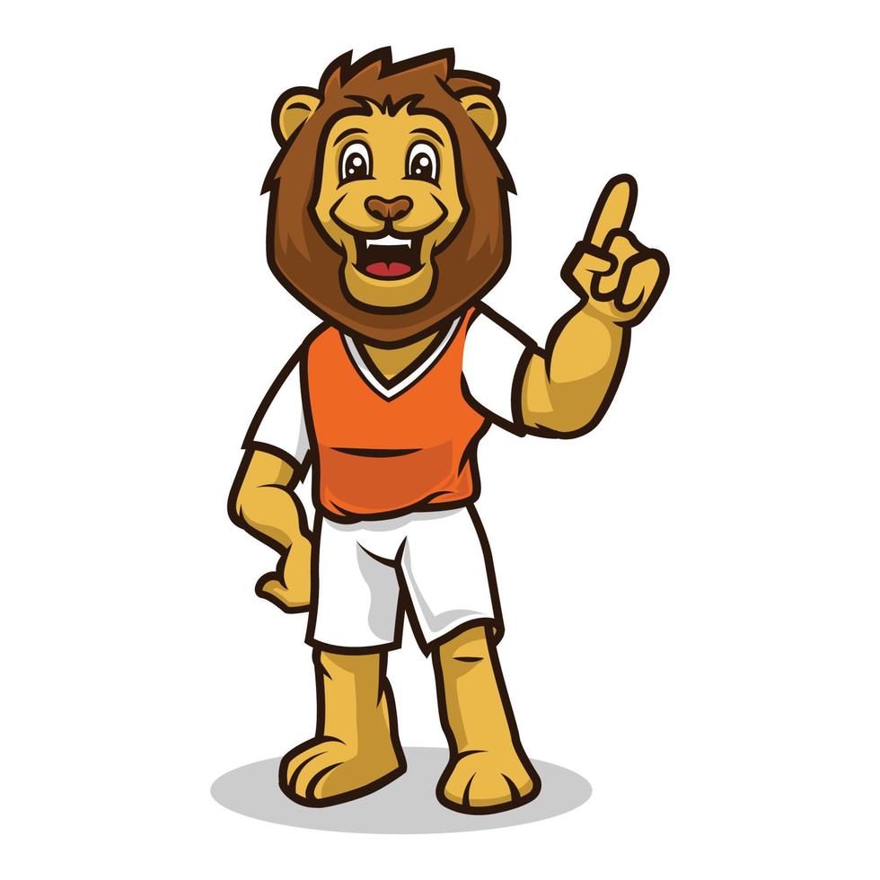 Lion smile cute mascot design vector