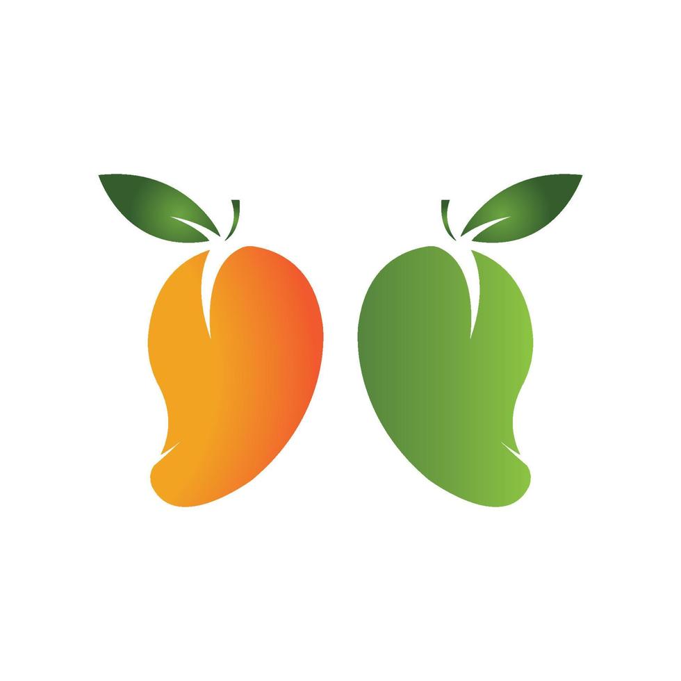 Diseño de ilustración de icono de vector de fruta de mango