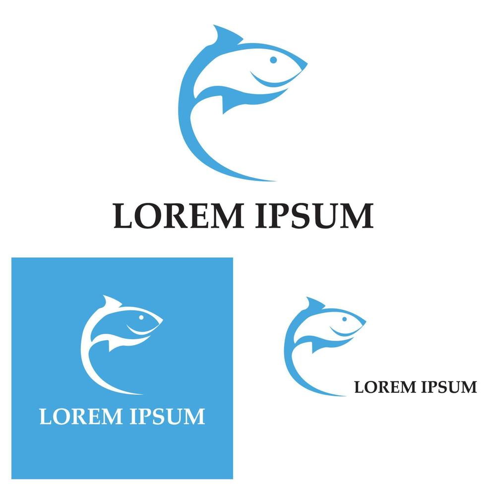 Fish logo template. Creative vector symbol