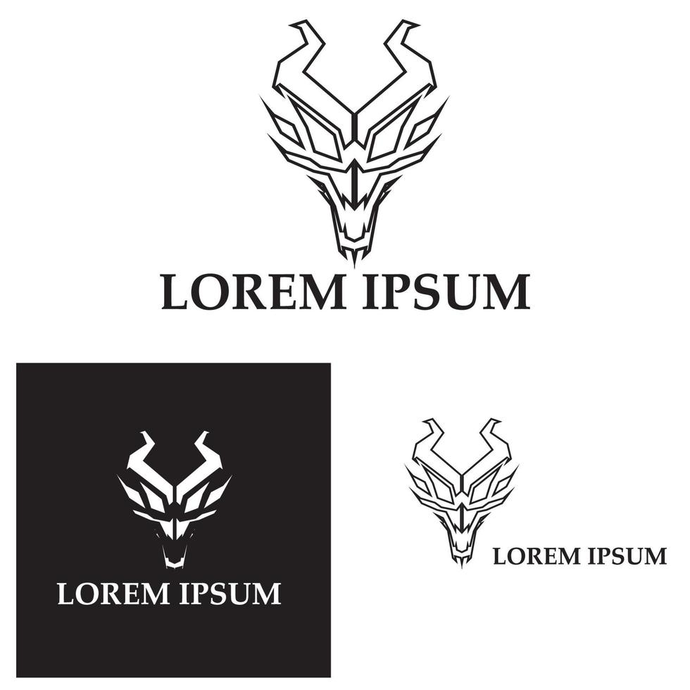 Dragon vector icon illustration logo