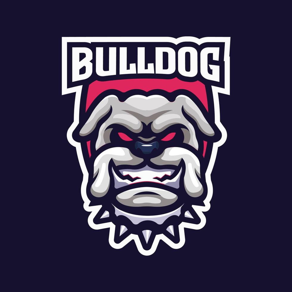 logotipo de bulldog esport vector