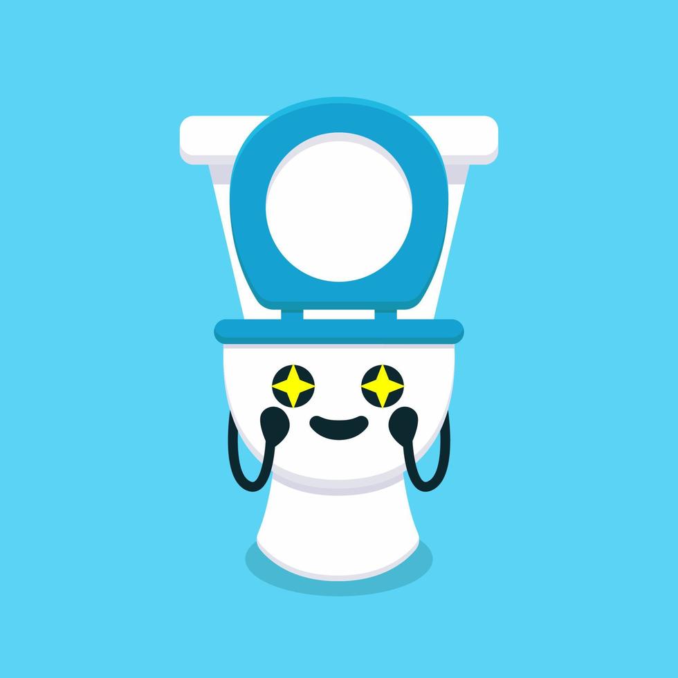 Cute toilet mascot vector