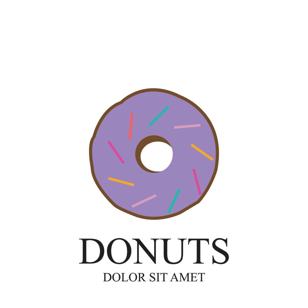 plantilla de vector de logotipo de ilustración de donuts