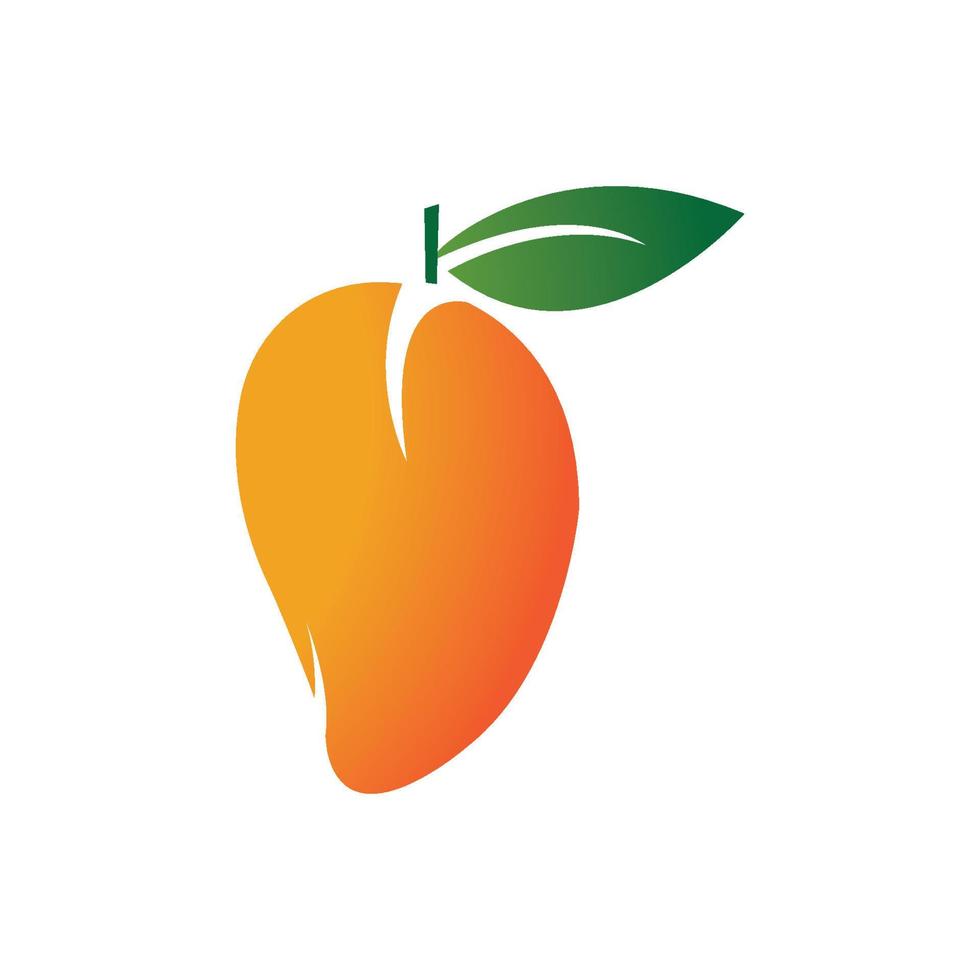 Diseño de ilustración de icono de vector de fruta de mango