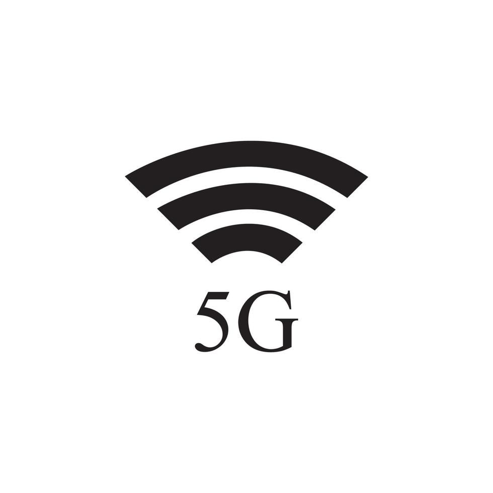 5g icono vector diseño plano