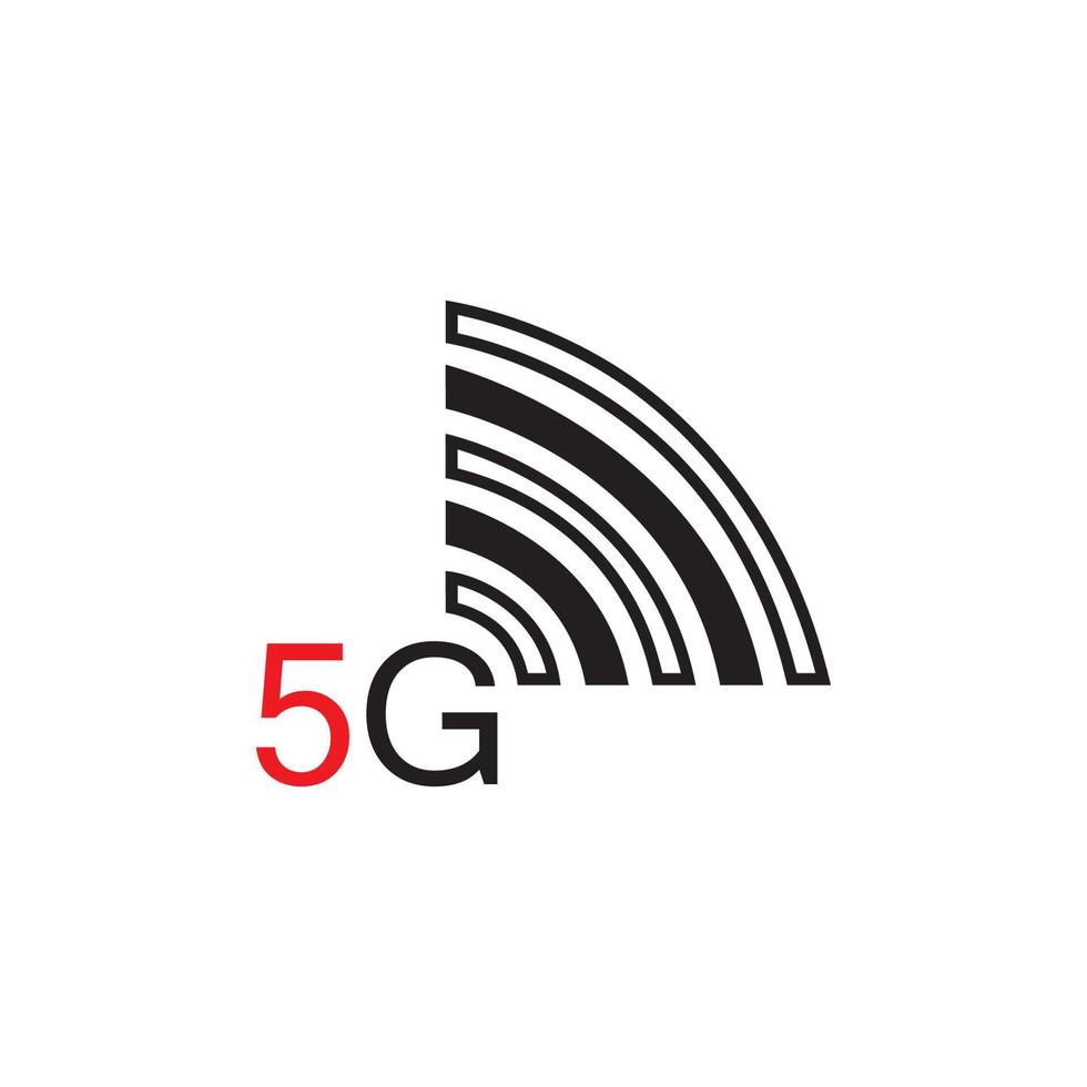 5g icono vector diseño plano