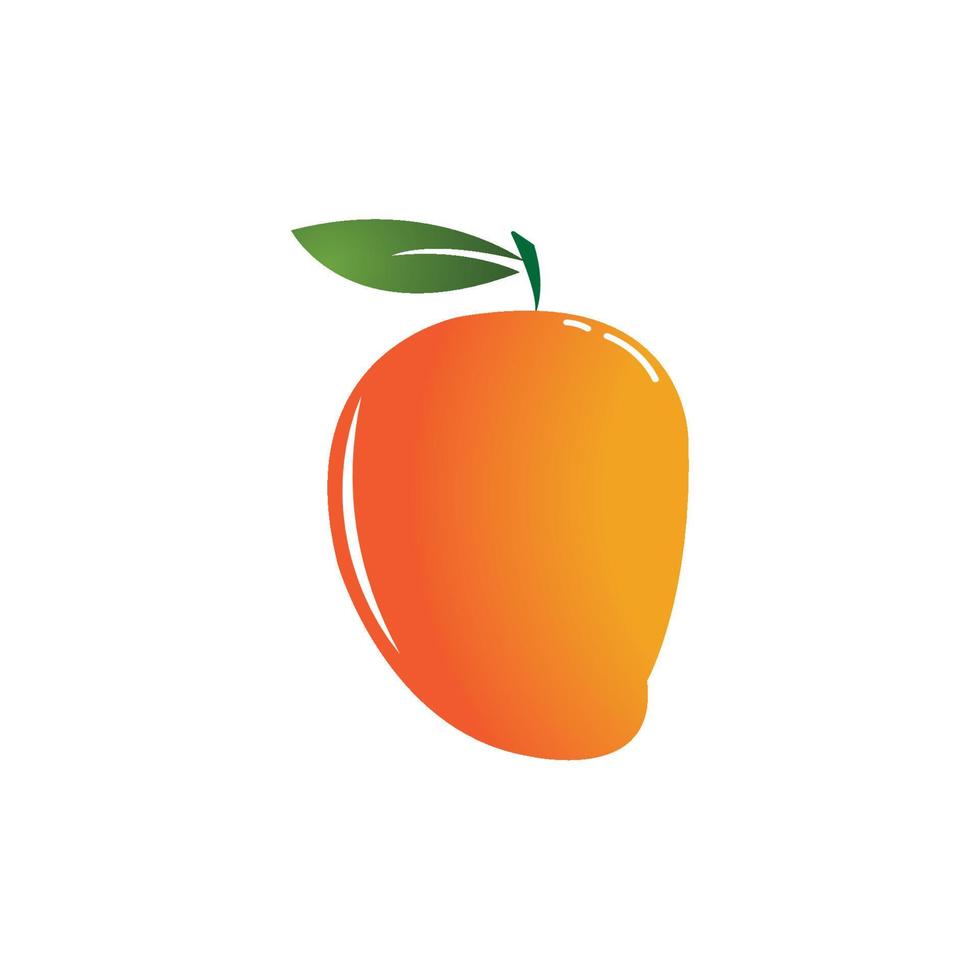 Diseño de ilustración de icono de vector de fruta de mango