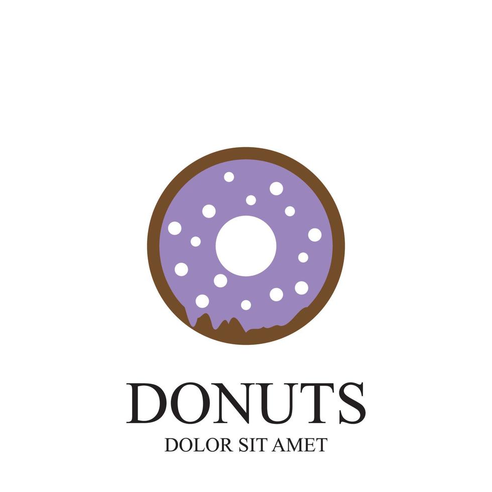 plantilla de vector de logotipo de ilustración de donuts