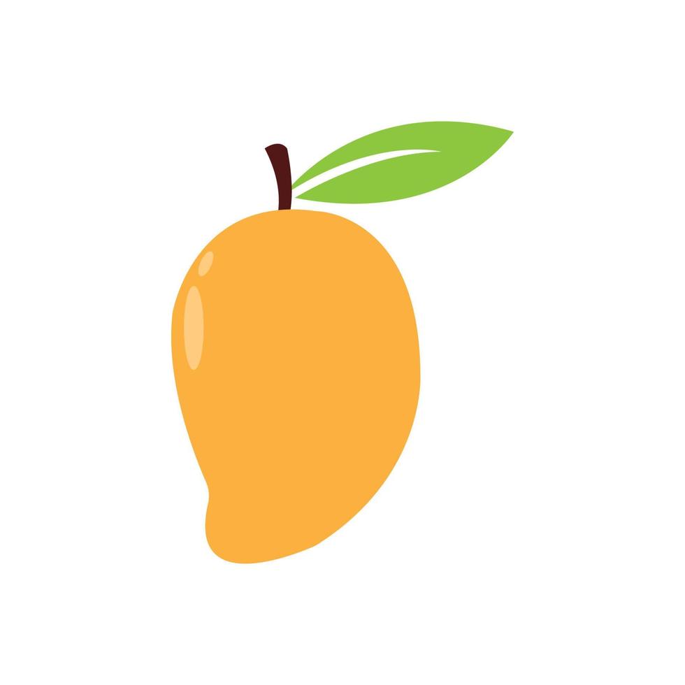 Diseño de ilustración de icono de vector de fruta de mango