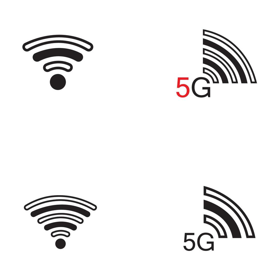 Wireless design logo template vector