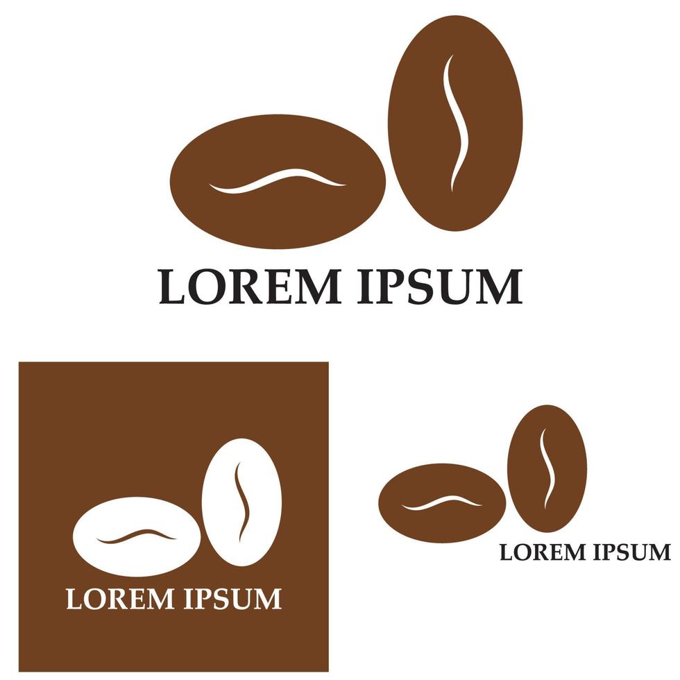 coffee bean icon vector illustration template