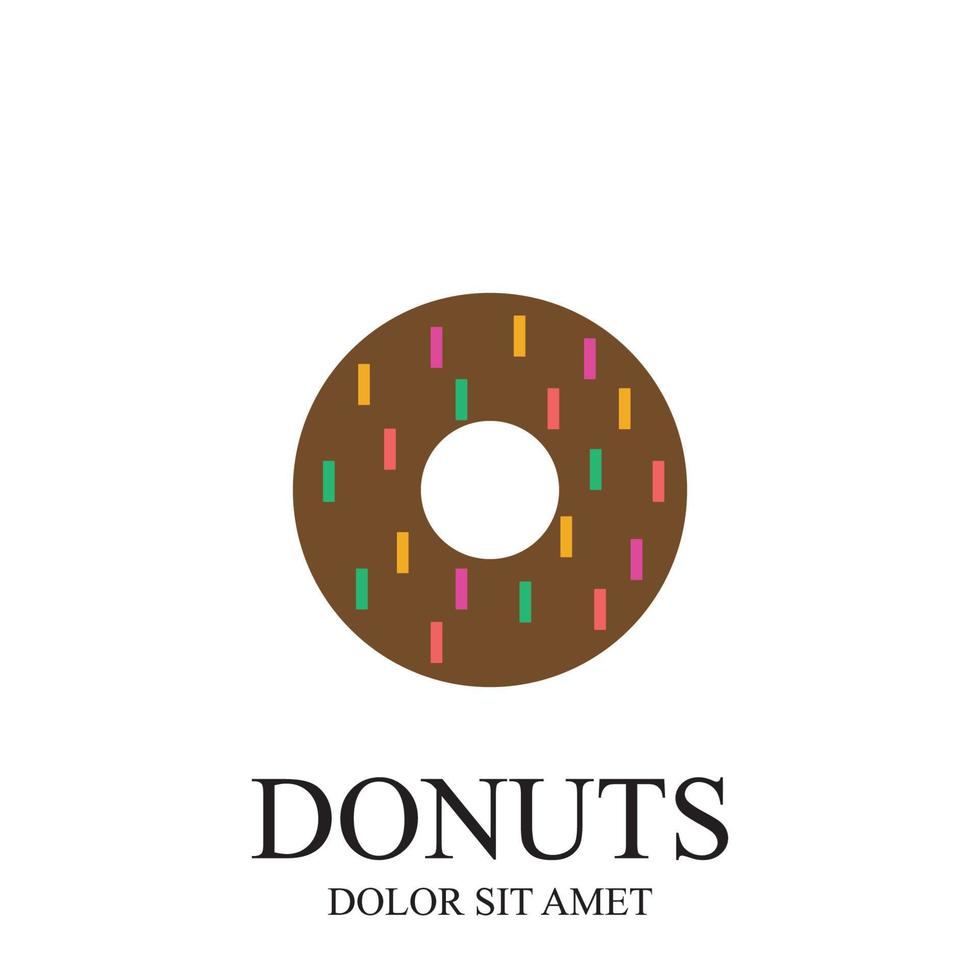 plantilla de vector de logotipo de ilustración de donuts