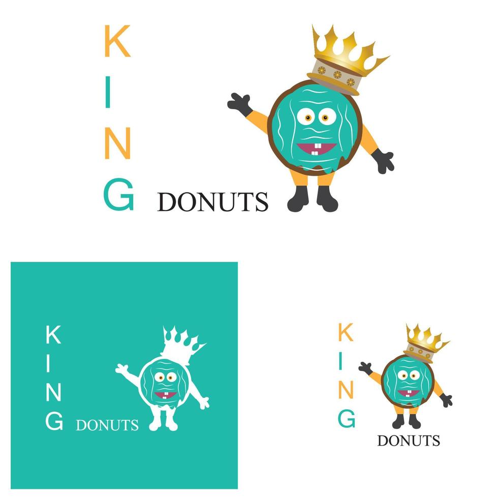 Donuts illustration logo vector template