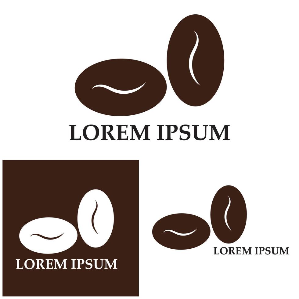 coffee bean icon vector illustration template