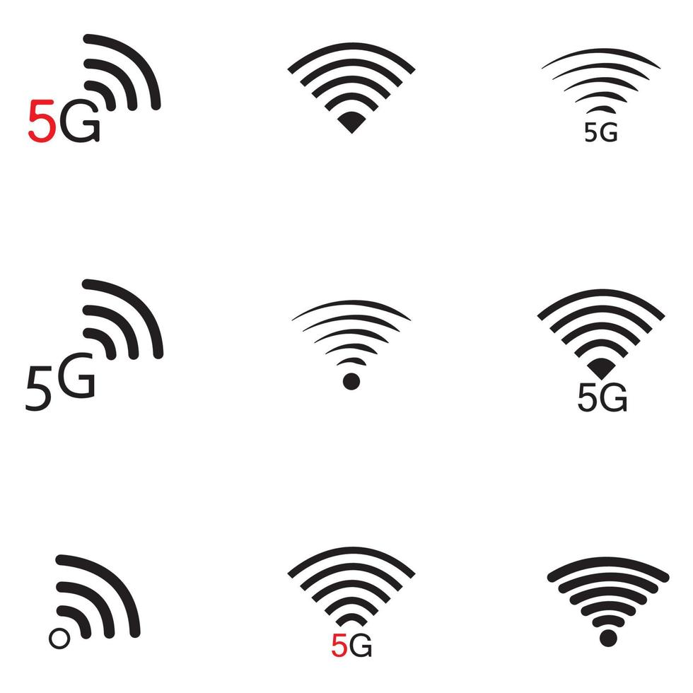 Wireless design logo template vector