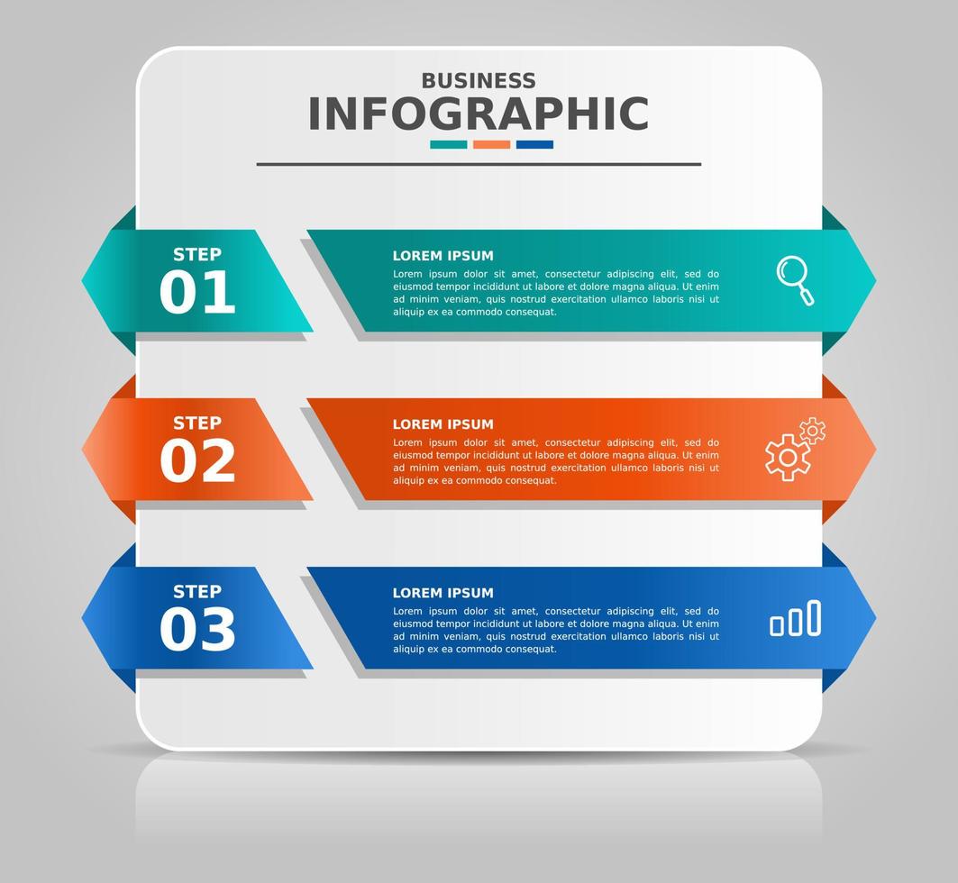 diseño de plantilla de infografía empresarial moderna vector