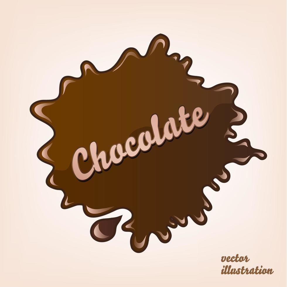 vector chocolate splash isolated