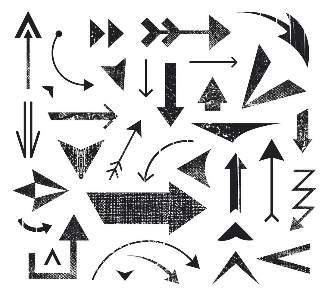Vector set of various arrows icons, logos.