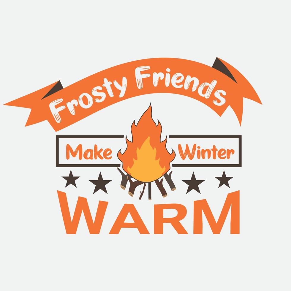 winter t shirt design vector