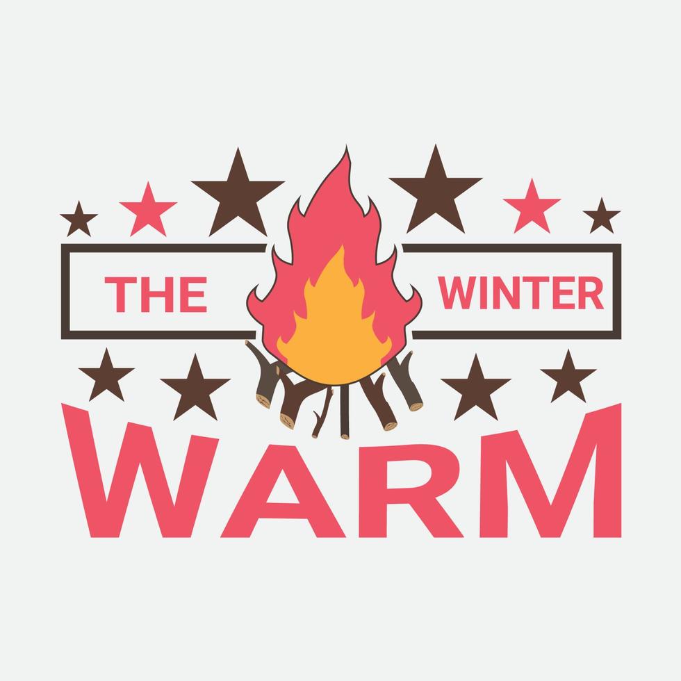 Winter typography design vector