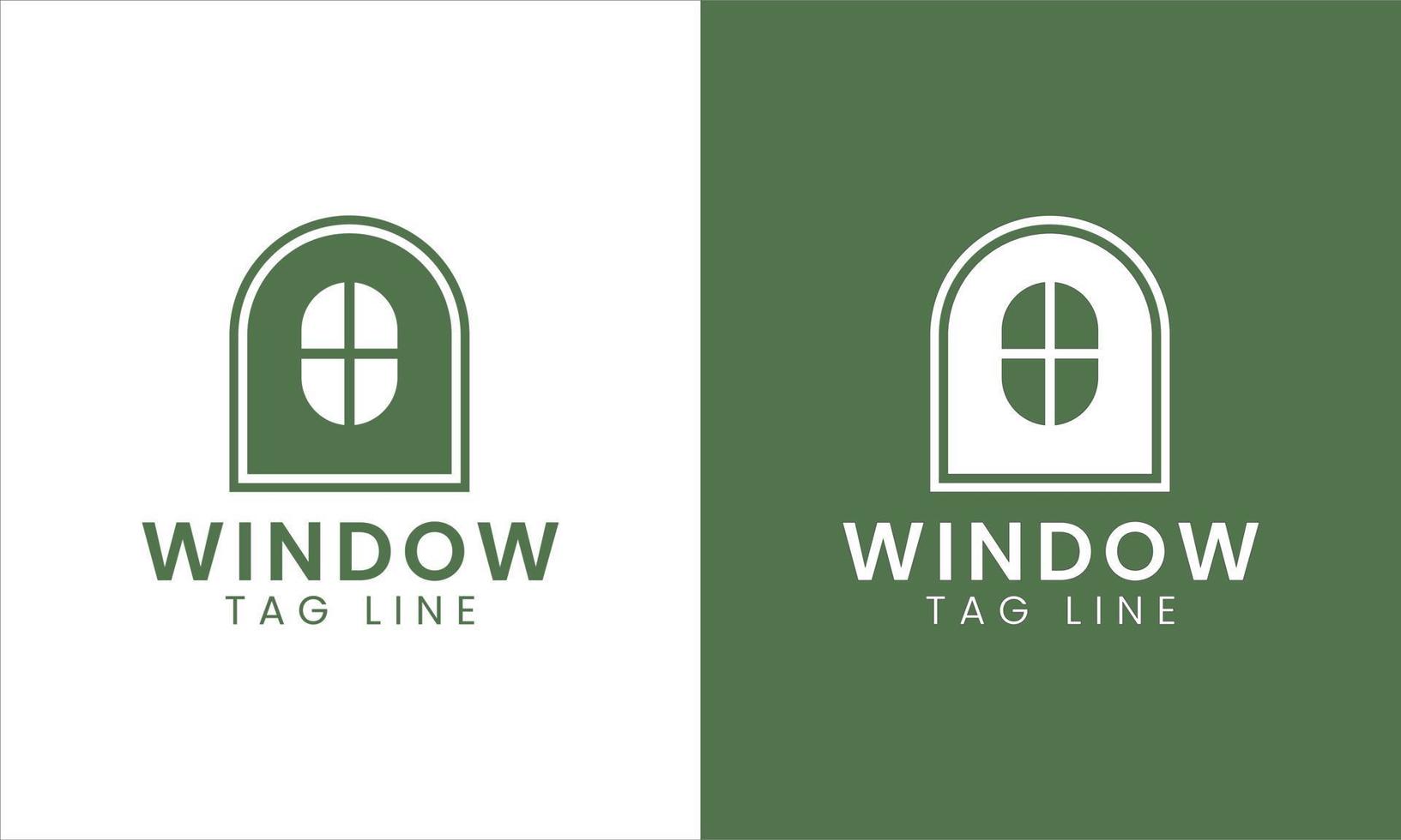 Minimalist House and Window Logo Design Template. vector