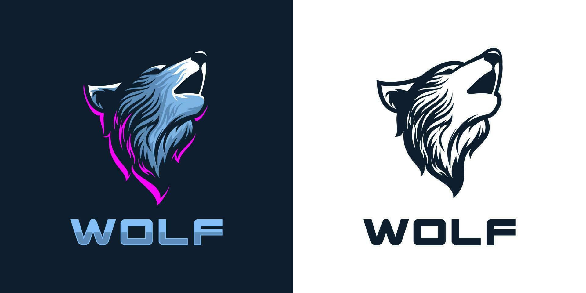 wolf logo vector