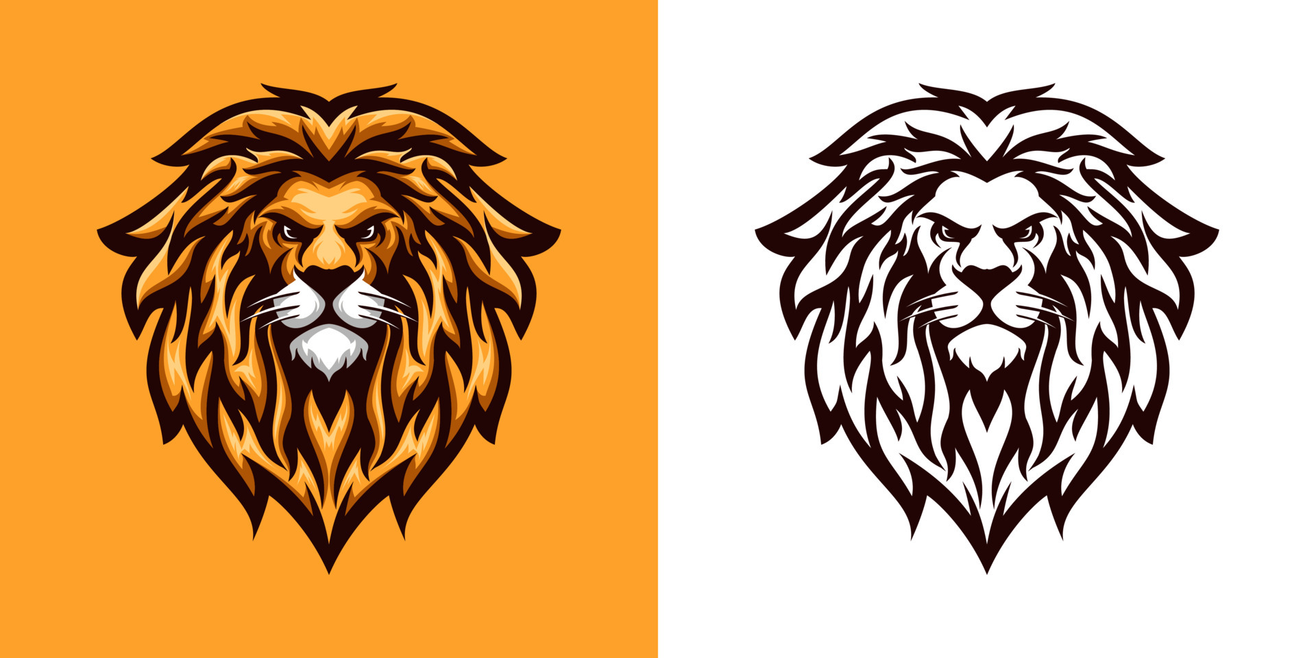 Download lion head logo for free.