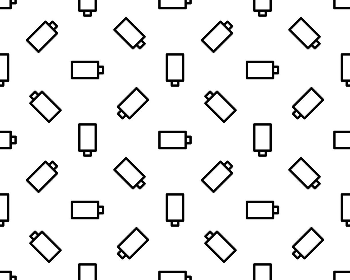 Linear battery. Seamless pattern. For the design of gift paper. vector