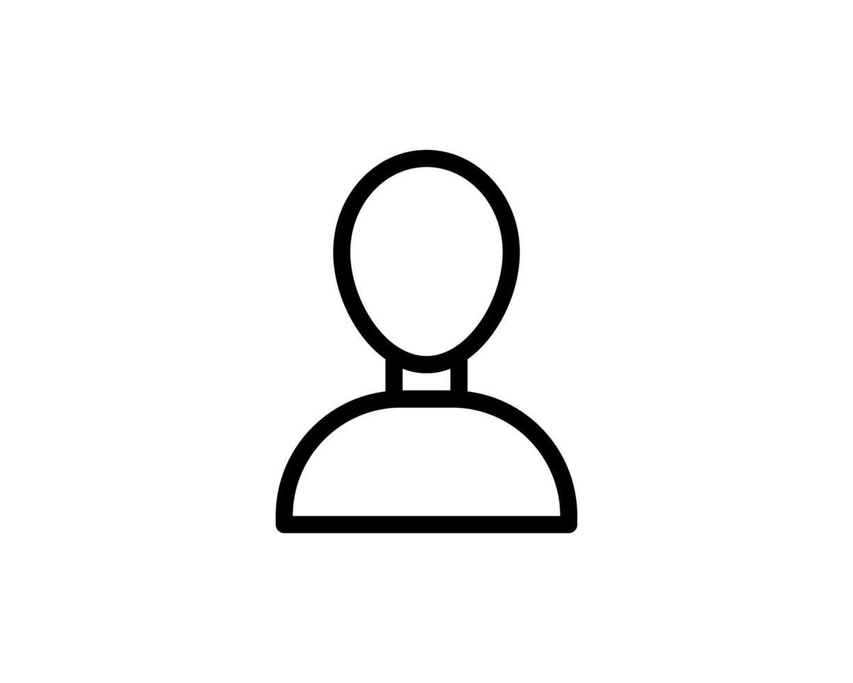 icono de signo de usuario. símbolo de persona avatar humano. vector aislado sobre fondo blanco.