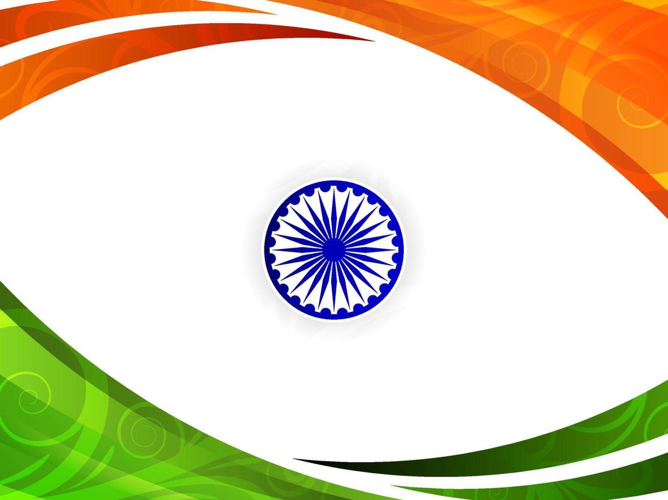 tema de la bandera india día de la república estilo de onda fondo elegante vector