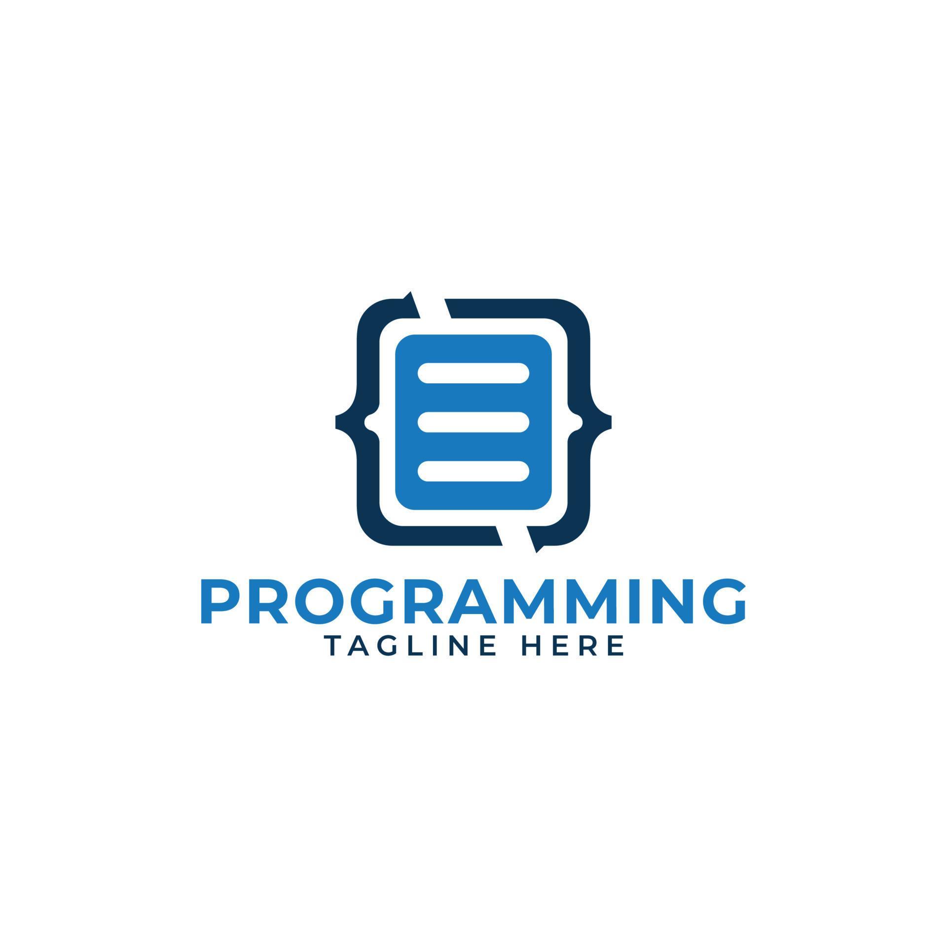 programming logo template vector design 5145507 Vector Art at Vecteezy