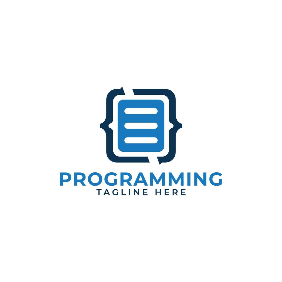 diseño de vector de plantilla de logotipo de programación