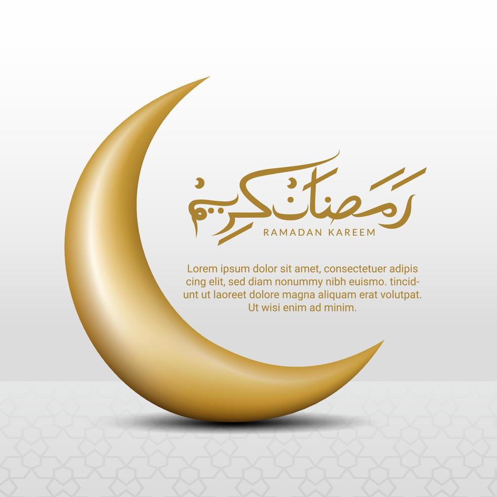 Greeting ramadan kareem background template vector