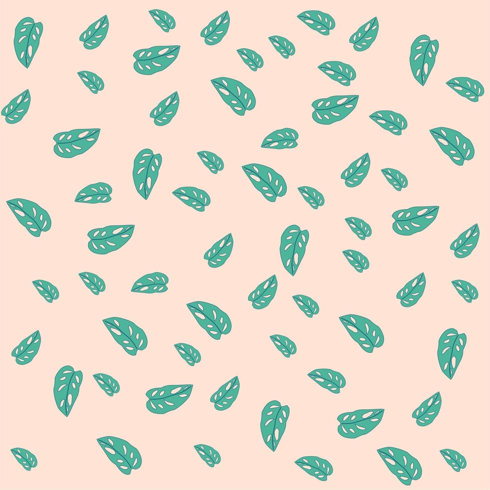 Leaf pattern background vector